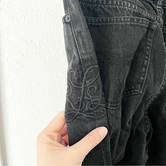 Lauren Jeans Co. Jeans Women's 12P Petite Black Beaded Embroidered - Picture 7 of 8